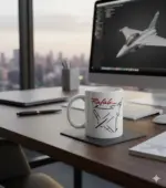 Dassault Rafale Fighter Jet Minimalist Ceramic Mug - Image 2