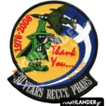 Round embroidered morale patch celebrating 30 years of RF-4E Phantoms, featuring the F-4 Spook, a reconnaissance jet, and "30 YEARS RECCE PHANS" text.